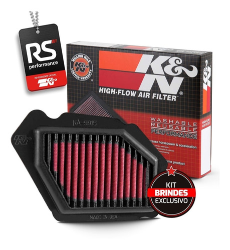Filtro De Ar Esportivo Inbox K&n Kawasaki Ninja H2/ H2 Sx Se