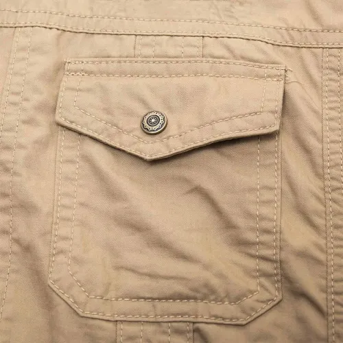 Camisa Vaquera De Algodón Manga Corta Para Hombre S5 NostaLG