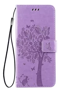 Funda Galaxy A20s Wallet Flip Folio Kickstand Purple