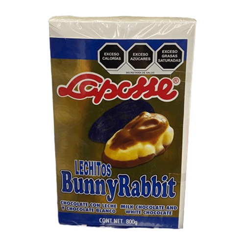 Laposse Bunnyrabbit Lechito Chocolate Con Leche 100pz 800g
