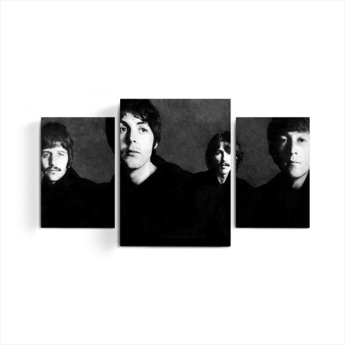 Cuadros Tripticos Decorativos The Beatles Rock Pop Musica 