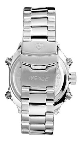 Imagem 2 de 4 de Relógio Weide Anadigi Wh-6908 Aço Inoxidável Prata E Branco