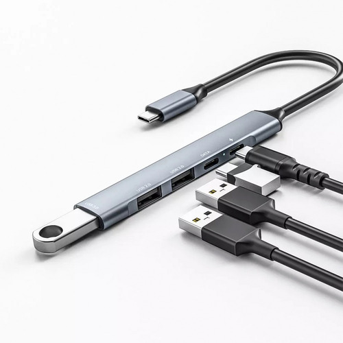 5 Puertos Hub Usb Adaptador Para Laptop Usb 3.0 Tipo C 5gbps