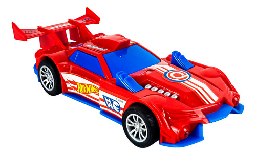 Carrinho Fast Racer Hot Wheels Fricção Com Som E Farol