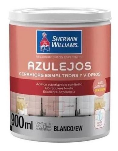 Pinturas Sherwin Williams Rec. Especial Para Azulejos 0,9 Lt