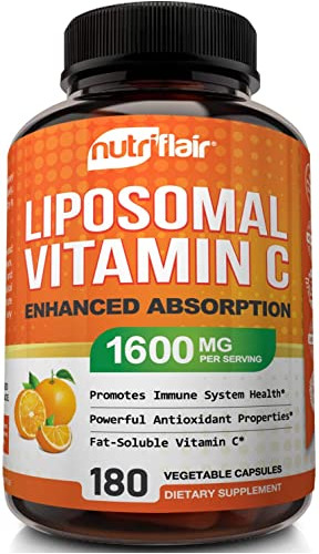 Nutriflair Liposomal Vitamina C 1600mg, 180 Cápsulas Zjz9b