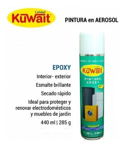 Kuwait Aerosol Esmalte Epoxi Blanco X 440c Electrodomésticos