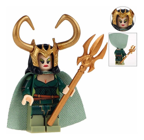 Boneco Blocos De Montar Lady Loki Clássica Marvel