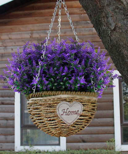 Ramos De Lavanda Artificial 8 Unidades Resistentes Uv Maceta