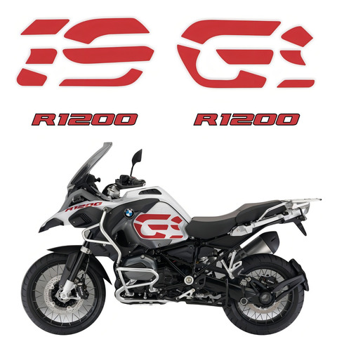 Kit Emblema Adesivo Compatível Bmw R1200 Gs 2017 Verde Cor PADRÃO