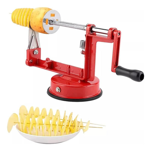 Máquina Cortar Batata Espiral Legumes Fatiador Chips Slicer