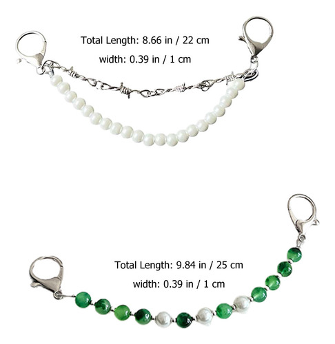 3 Unidades De Zapatos Pearl Charm Punk De Doble Capa