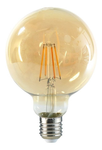 Ampolleta Led G95 Yellow Glass E27 6w Vi