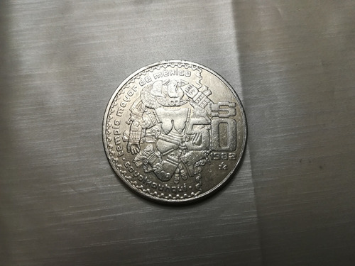 Imagen 1 de 2 de Moneda De 50 Pesos, Templo Mayor-coyolxauhqui, De 1968
