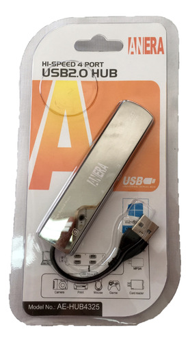 Hub Usb 2.0 De 4 Puertos Marca Anera