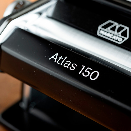 Máquina de pasta negra italiana Marcato Atlas 150 Inox