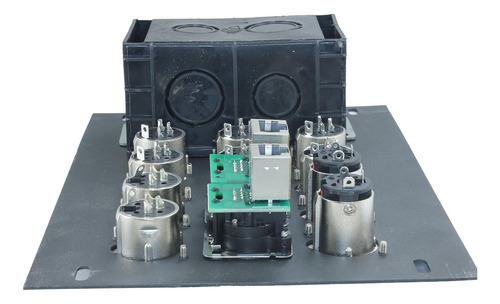 Caja De Piso Empotrada Fbl12 + Ac Con 6 Xlr Hembra, 2 Xlr 2