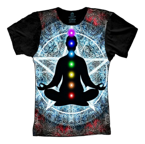 Camiseta Indiana 7 Chakras Estampa Meditação 