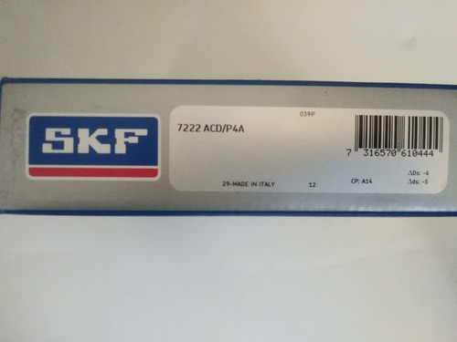 Balero De Precisión Skf 7222 Acd/pa4  7222acd/pa4 Nuevo