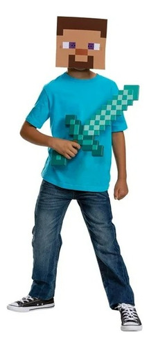 Disfraz Minecraft Máscara Y Pico Jwzs-29