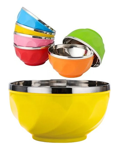 Bowl Colores Acero Inoxidable 12,5cm Cuenco Cocina Mcentro