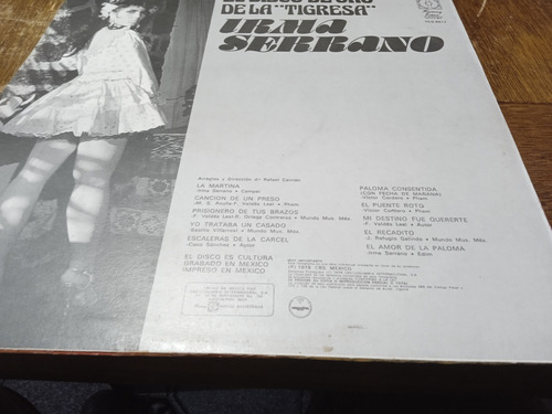 Lp Irma Serrano El Disco De Oro De La Tigresa (Usado)
