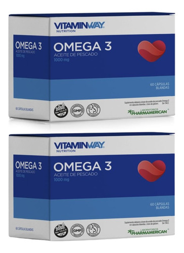 Kit Omega 3 X 60 Cápsulas X2 Vitamin Way