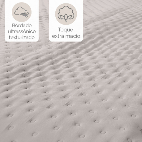 Colcha Cobre Leito Casal Kit Com 3 Peças Micro Percal Macio