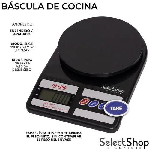 Báscula de mesa compacta general (105.82 oz x 0.00 oz, color negro) -  Báscula digital de cocina - Báscula de envío - Báscula de cocina grande 