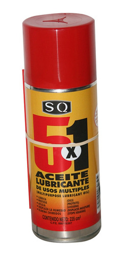 Sq Aerosol Aceite Lubricante De Uso Multiples  5x1