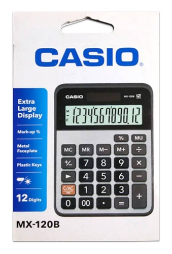 Calculadora Casio Mx-120b Solar 12 Dígitos Nuevo Original