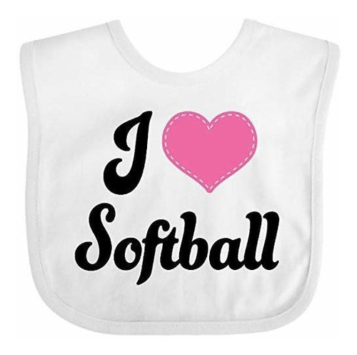 Baberos Para Bebé Inktastic I Love Softball Girls Sports Bab