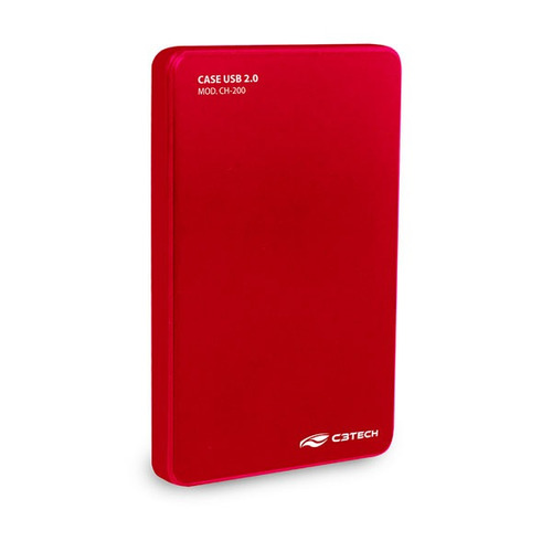 Gaveta Hd Externo 2,5 Pol Usb 3.0 C3tech Ch-300rd Vermelho