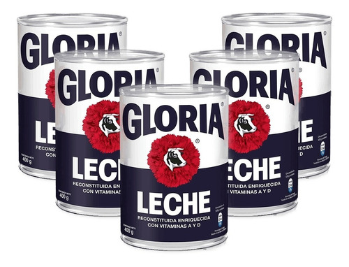 Leche Evaporada Gloria 400g X5 Importado Peru