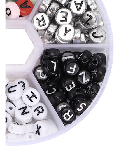 Pulsera Alphabet Beads Hecha A Mano Con Números Acrílicos Co