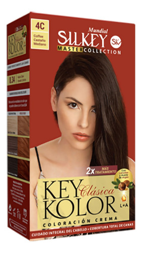 Tintura Silkey Key Kolor Coloracion En Crema Tono 4c