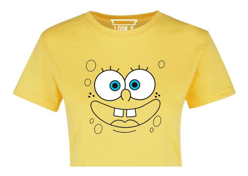 Promoción 3 Playeras Crop Top Mujer Bob Esponja