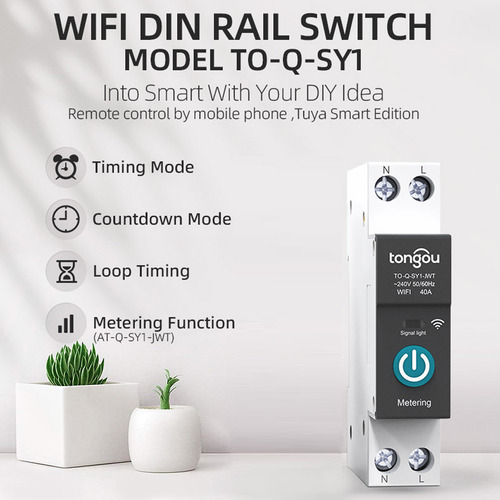 W Interruptor Circuito Inteligente Wifi Tuya App Alexa