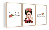 Comprar Cuadro Decorativo Mural Triptico Frida Kahlo 90x42 Mdf