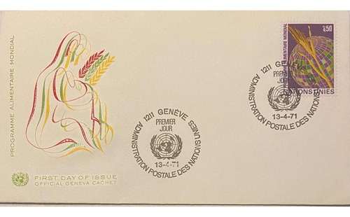 Sobre Primer Día. Oficina Postal Onu. 13/04/1971.