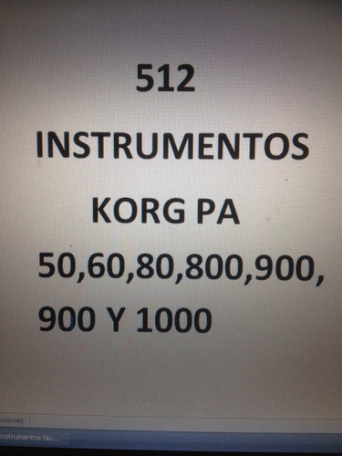 512 Instrumentos Diferentes Todos Los Modelos Korg Pa