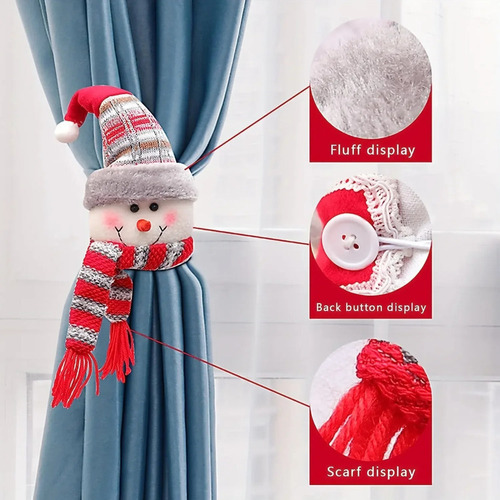 Hebilla De Cortina De Navidad Con Muñeco De Nieve, 1 Unidad
