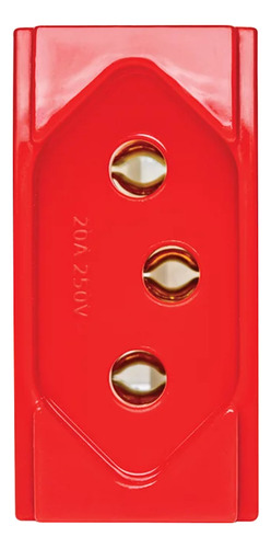 Módulo Tomada Soprano Duale Up 2p+t 20a 250v Vermelha