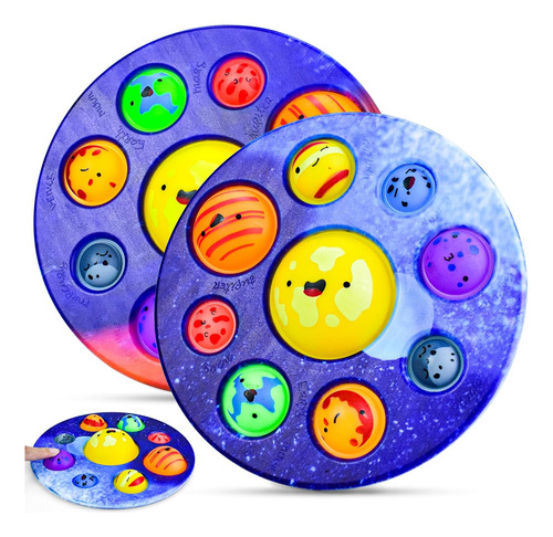 Juguete Sensorial Eight Planet Cave Bubble Push, Galaxy Cav