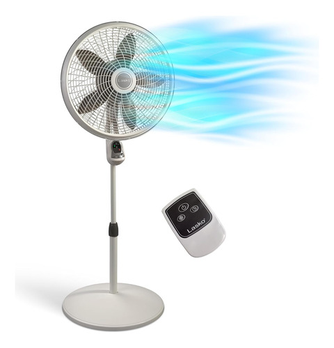 Lasko Cyclone Pedestal Fan, Adjustable Height, Remote Con...