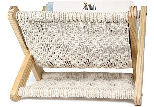 Livalaya Soporte Para Revistas De Macramé Pequeño, P