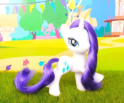 MY LITTLE PONY Rarity ラインストーンカスタム カード付き My Little Pony - Rarity 8cm - Amigas De Equestria - Original