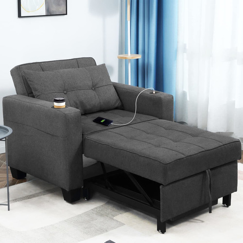 Duraspace Sofa Cama Convertible 39  Silla 3 1 Puerto Usb