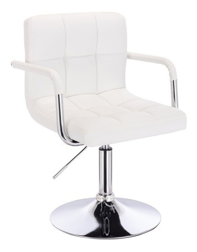Silla de escritorio Euroluce Contemporary Design EL9107-2  blanca con tapizado de cuero sintético