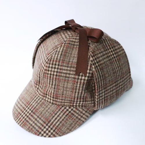 Sombrero Sherlock Holmes Deerstalker De Lana Y Tweed A Cuadr